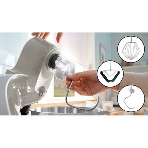 Robot de bucatarie BOSCH MUM5XL72, vas 3.9l, blender 1.25l, 1000W, 7 trepte viteza, alb-argintiu Robot de bucatarie BOSCH MUM5XL72, vas 3.9l, blender 1.25l, 1000W, 7 trepte viteza, alb-argintiu
