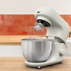 Robot de bucatarie TEFAL Essential QB160138, vas 4.8l, 800W, 6 trepte viteza, alb-argintiu Robot de bucatarie TEFAL Essential QB160138, vas 4.8l, 800W, 6 trepte viteza, alb-argintiu