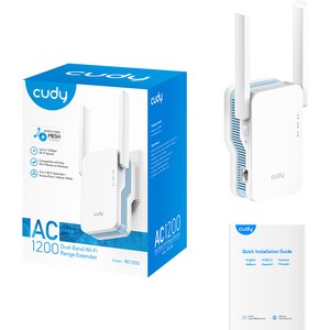 Wireless Range Extender CUDY RE1200 AC1200, Dual-Band 300 + 867 Mbps, alb Wireless Range Extender CUDY RE1200 AC1200, Dual-Band 300 + 867 Mbps, alb
