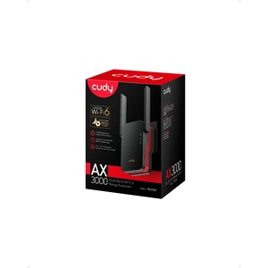 Wireless Range Extender CUDY RE3000 AX3000, Dual-Band 574 + 2402 Mbps, negru Wireless Range Extender CUDY RE3000 AX3000, Dual-Band 574 + 2402 Mbps, negru