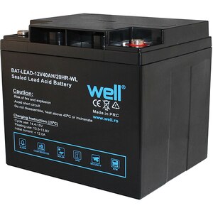 Acumulator plumb acid WELL BAT-LEAD-12V40AH-WL, 12V, 40 Ah Acumulator plumb acid WELL BAT-LEAD-12V40AH-WL, 12V, 40 Ah