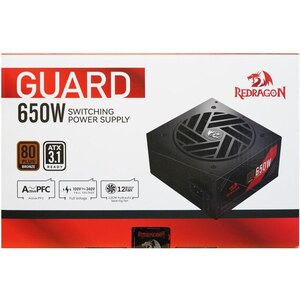 Sursa de alimentare REDRAGON RGPS-650WGU Guard, 650W, 120mm, 80 PLUS Bronze Sursa de alimentare REDRAGON RGPS-650WGU Guard, 650W, 120mm, 80 PLUS Bronze
