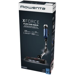 Aspirator vertical ROWENTA X-Force Flex 9.60 Aqua RH20C0WO, 0.4l, 18V, autonomie max 45 min, albastru-argintiu Aspirator vertical ROWENTA X-Force Flex 9.60 Aqua RH20C0WO, 0.4l, 18V, autonomie max 45 min, albastru-argintiu