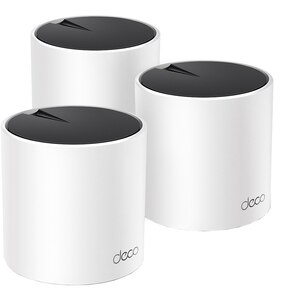 Sistem Wireless Mesh TP-LINK Deco X55 AX3000, Wi-Fi 6, Dual-Band 574 + 2402 Mbps, 3 buc, alb Sistem Wireless Mesh TP-LINK Deco X55 AX3000, Wi-Fi 6, Dual-Band 574 + 2402 Mbps, 3 buc, alb