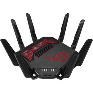 Router Wireless Gigabit ASUS ROG Rapture GT-BE19000, WI-Fi 7, Tri Band 1376 + 5764 + 11539 Mbps, USB 3.2 Gen1, negru Router Wireless Gigabit ASUS ROG Rapture GT-BE19000, WI-Fi 7, Tri Band 1376 + 5764 + 11539 Mbps, USB 3.2 Gen1, negru