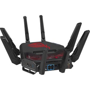Router Wireless Gigabit ASUS ROG Rapture GT-BE19000, WI-Fi 7, Tri Band 1376 + 5764 + 11539 Mbps, USB 3.2 Gen1, negru Router Wireless Gigabit ASUS ROG Rapture GT-BE19000, WI-Fi 7, Tri Band 1376 + 5764 + 11539 Mbps, USB 3.2 Gen1, negru