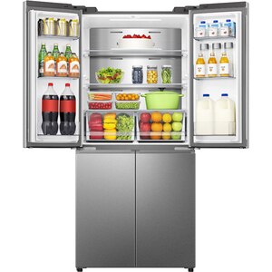 Side by Side HISENSE RQ5P470SAIE, Total No Frost, 483 l, H 178.5 cm, Clasa E, Wi-Fi, inox Side by Side HISENSE RQ5P470SAIE, Total No Frost, 483 l, H 178.5 cm, Clasa E, Wi-Fi, inox