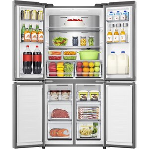 Side by Side HISENSE RQ5P470SAIE, Total No Frost, 483 l, H 178.5 cm, Clasa E, Wi-Fi, inox Side by Side HISENSE RQ5P470SAIE, Total No Frost, 483 l, H 178.5 cm, Clasa E, Wi-Fi, inox