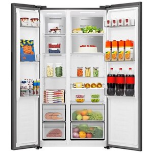 Side by Side HISENSE RS3P538NAFE, Total No Frost, 527 l, H 178.6 cm, Clasa E, negru Side by Side HISENSE RS3P538NAFE, Total No Frost, 527 l, H 178.6 cm, Clasa E, negru