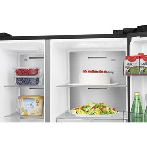 Side by Side HISENSE RS818N4TFE, Total No Frost, 632 l, H 179 cm, Clasa E, Dozator apa, Wi-Fi, negru Side by Side HISENSE RS818N4TFE, Total No Frost, 632 l, H 179 cm, Clasa E, Dozator apa, Wi-Fi, negru