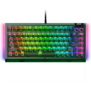 Tastatura Gaming mecanica RAZER BlackWidow V4 75%, USB, Layout US, Phantom Green Edition Tastatura Gaming mecanica RAZER BlackWidow V4 75%, USB, Layout US, Phantom Green Edition