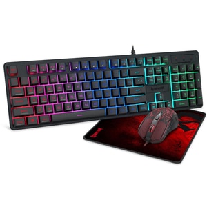 Kit Gaming tastatura, mouse si mouse pad REDRAGON S107 V2, USB, Layout US, negru Kit Gaming tastatura, mouse si mouse pad REDRAGON S107 V2, USB, Layout US, negru