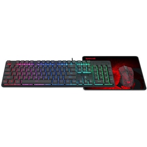 Kit Gaming tastatura, mouse si mouse pad REDRAGON S107 V2, USB, Layout US, negru Kit Gaming tastatura, mouse si mouse pad REDRAGON S107 V2, USB, Layout US, negru