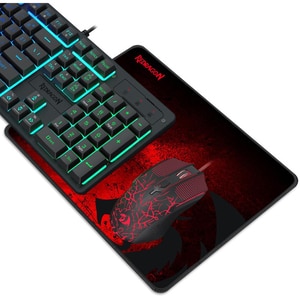 Kit Gaming tastatura, mouse si mouse pad REDRAGON S107 V2, USB, Layout US, negru Kit Gaming tastatura, mouse si mouse pad REDRAGON S107 V2, USB, Layout US, negru