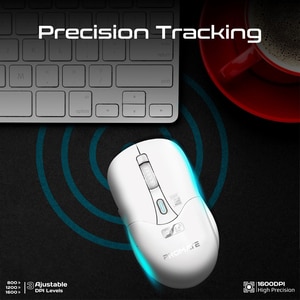 Mouse Wireless PROMATE Samo, Dual Mode, 1600 dpi, Bluetooth, alb Mouse Wireless PROMATE Samo, Dual Mode, 1600 dpi, Bluetooth, alb