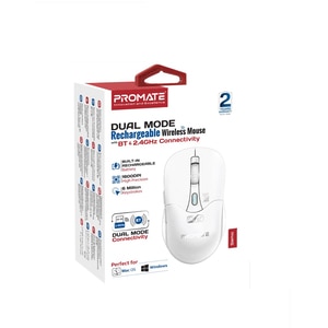 Mouse Wireless PROMATE Samo, Dual Mode, 1600 dpi, Bluetooth, alb Mouse Wireless PROMATE Samo, Dual Mode, 1600 dpi, Bluetooth, alb