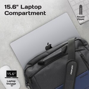 Geanta laptop PROMATE SATCHEL-MB, 15.6", albastru inchis Geanta laptop PROMATE SATCHEL-MB, 15.6", albastru inchis