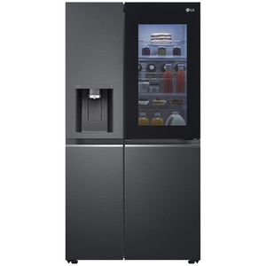 Side by Side LG GSXV91MCAE, No Frost, InstaView, 635 l, H 179 cm, Clasa E, Dozator apa, negru Side by Side LG GSXV91MCAE, No Frost, InstaView, 635 l, H 179 cm, Clasa E, Dozator apa, negru