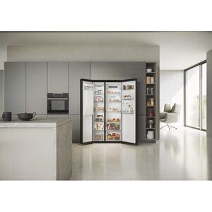 Side by Side HAIER HSR5918DIPB, No Frost, 511 l, H 177 cm, Clasa D, Dozator apa, negru Side by Side HAIER HSR5918DIPB, No Frost, 511 l, H 177 cm, Clasa D, Dozator apa, negru