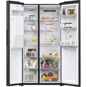 Side by Side HAIER HSR5918DIPB, No Frost, 511 l, H 177 cm, Clasa D, Dozator apa, negru Side by Side HAIER HSR5918DIPB, No Frost, 511 l, H 177 cm, Clasa D, Dozator apa, negru