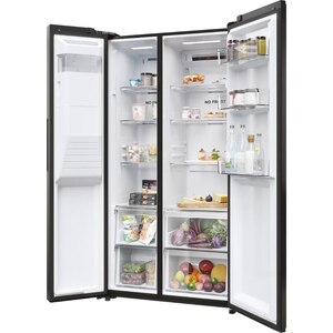 Side by Side HAIER HSR5918DIPB, No Frost, 511 l, H 177 cm, Clasa D, Dozator apa, negru Side by Side HAIER HSR5918DIPB, No Frost, 511 l, H 177 cm, Clasa D, Dozator apa, negru