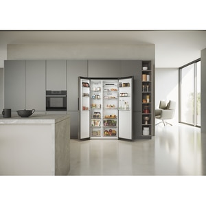 Side by Side HAIER HSR5918DNMP, Total No Frost, 528 l, H 178 cm, Clasa D, inox Side by Side HAIER HSR5918DNMP, Total No Frost, 528 l, H 178 cm, Clasa D, inox