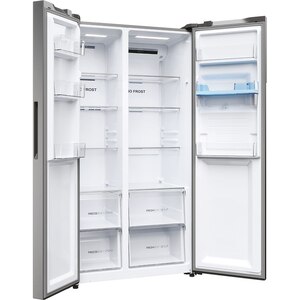 Side by Side HAIER HSR5918DWMP, Total No Frost, 521 l, H 177.5 cm, Clasa D, Dozator apa, inox Side by Side HAIER HSR5918DWMP, Total No Frost, 521 l, H 177.5 cm, Clasa D, Dozator apa, inox