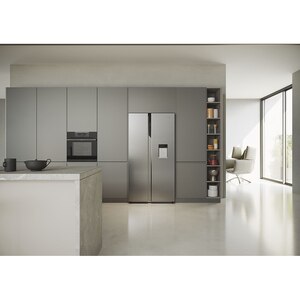 Side by Side HAIER HSR5918DWMP, Total No Frost, 521 l, H 177.5 cm, Clasa D, Dozator apa, inox Side by Side HAIER HSR5918DWMP, Total No Frost, 521 l, H 177.5 cm, Clasa D, Dozator apa, inox