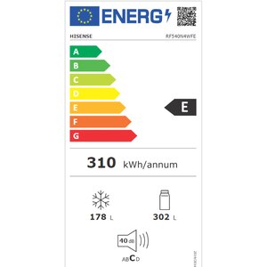 Side by Side HISENSE RF540N4WFE, Total No Frost, 480 l, H 182 cm, Clasa E, Dozator apa, negru Side by Side HISENSE RF540N4WFE, Total No Frost, 480 l, H 182 cm, Clasa E, Dozator apa, negru