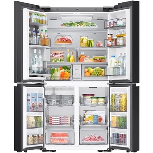 Side by Side SAMSUNG RM90F67CECEO, No Frost, AI Home 9'', 654 l, H 185.3 cm, Clasa E, Dozator apa, sticla neagra Side by Side SAMSUNG RM90F67CECEO, No Frost, AI Home 9'', 654 l, H 185.3 cm, Clasa E, Dozator apa, sticla neagra