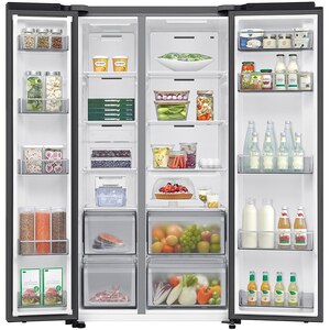 Side by Side SAMSUNG RS70F65QEFEO, No Frost, AI Energy, 659 l, H 178.4 cm, Clasa E, inox Side by Side SAMSUNG RS70F65QEFEO, No Frost, AI Energy, 659 l, H 178.4 cm, Clasa E, inox