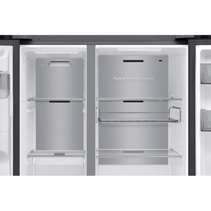 Side by Side SAMSUNG RS80F66KBFEO, No Frost, AI Energy, 634 l, H 178.4 cm, Clasa B, Dozator apa, dark inox Side by Side SAMSUNG RS80F66KBFEO, No Frost, AI Energy, 634 l, H 178.4 cm, Clasa B, Dozator apa, dark inox