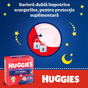Scutece chilotel HUGGIES Overnight Pants nr 6 Unisex, 15-25 kg, 22 buc Scutece chilotel HUGGIES Overnight Pants nr 6 Unisex, 15-25 kg, 22 buc