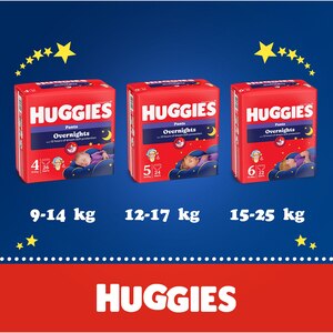 Scutece chilotel HUGGIES Overnight Pants nr 4, Unisex, 9-14 kg, 26 buc Scutece chilotel HUGGIES Overnight Pants nr 4, Unisex, 9-14 kg, 26 buc