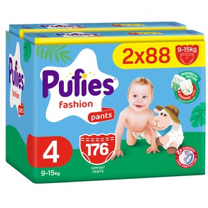 Scutece chilotel PUFIES Fashion nr 4, Unisex, 9-15 kg, 176 buc Scutece chilotel PUFIES Fashion nr 4, Unisex, 9-15 kg, 176 buc