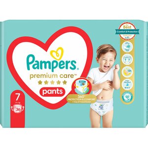 Scutece chilotel PAMPERS Premium Care Pants Mega Box nr 7, 17 kg+, 36 buc Scutece chilotel PAMPERS Premium Care Pants Mega Box nr 7, 17 kg+, 36 buc