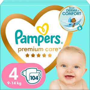 Scutece PAMPERS Premium Care Mega Box nr 4, Unisex, 9-14 kg, 104 buc Scutece PAMPERS Premium Care Mega Box nr 4, Unisex, 9-14 kg, 104 buc