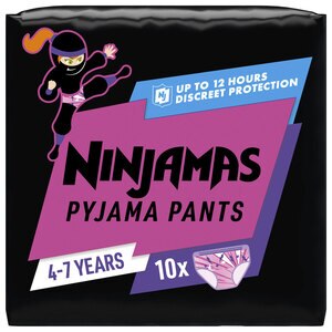 Scutece chilotel de noapte PAMPERS Ninjamas Jumbo Pack, Fata, 17-30 kg, 10 buc Scutece chilotel de noapte PAMPERS Ninjamas Jumbo Pack, Fata, 17-30 kg, 10 buc
