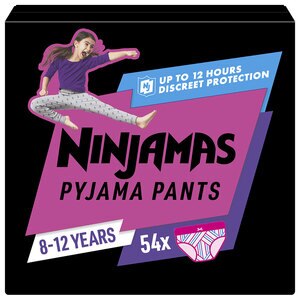 Scutece chilotel de noapte PAMPERS Ninjamas XXL Box, Fata, 27-43 kg, 54 buc Scutece chilotel de noapte PAMPERS Ninjamas XXL Box, Fata, 27-43 kg, 54 buc