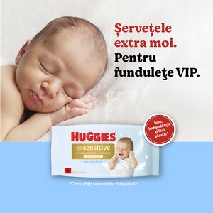Servetele umede HUGGIES Extra Care Sensitive, 8 pachete, 384 buc Servetele umede HUGGIES Extra Care Sensitive, 8 pachete, 384 buc