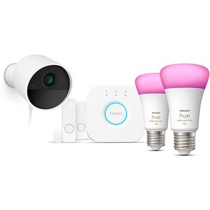 Set camera IP Wireless exterior PHILIPS HUE 8720169192317, Full HD 1080p, IR, Night vision, alb Set camera IP Wireless exterior PHILIPS HUE 8720169192317, Full HD 1080p, IR, Night vision, alb