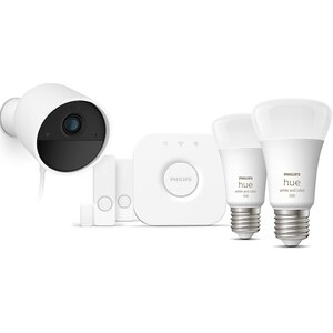 Set camera IP Wireless exterior PHILIPS HUE 8720169192317, Full HD 1080p, IR, Night vision, alb Set camera IP Wireless exterior PHILIPS HUE 8720169192317, Full HD 1080p, IR, Night vision, alb