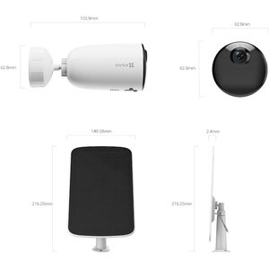 Camera IP Wireless exterior EZVIZ CB3, 1296p, 4MP, IR 30m, 5200mAh, Motion Detection, Night Vision, Panou solar Type-c, alb Camera IP Wireless exterior EZVIZ CB3, 1296p, 4MP, IR 30m, 5200mAh, Motion Detection, Night Vision, Panou solar Type-c, alb