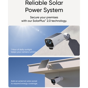 Camera IP Wireless EUFY S3 Pro, 2160 p, IR, Night Vision, alb Camera IP Wireless EUFY S3 Pro, 2160 p, IR, Night Vision, alb