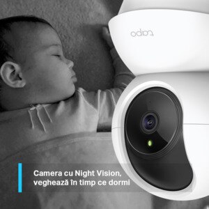 Camera IP Wireless interior TP-LINK Tapo C210, SFHD 1296p, IR, Night Vision, Alb Camera IP Wireless interior TP-LINK Tapo C210, SFHD 1296p, IR, Night Vision, Alb