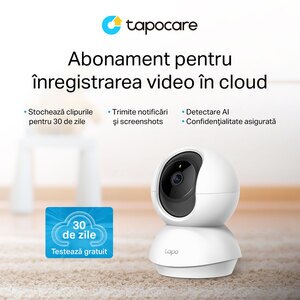Camera IP Wireless interior TP-LINK Tapo C210, SFHD 1296p, IR, Night Vision, Alb Camera IP Wireless interior TP-LINK Tapo C210, SFHD 1296p, IR, Night Vision, Alb
