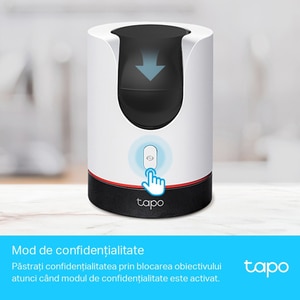 Camera IP Wireless interior TP-LINK Tapo C225, 4MP, QHD 1440P, IR, Night Vision, Alb Camera IP Wireless interior TP-LINK Tapo C225, 4MP, QHD 1440P, IR, Night Vision, Alb