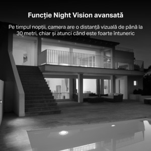 Camera IP Wireless exterior TP-LINK Tapo TC65, 3MP, SFHD 1296p, IR, Night Vision, alb Camera IP Wireless exterior TP-LINK Tapo TC65, 3MP, SFHD 1296p, IR, Night Vision, alb