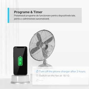 Prelungitor smart cu protectie TP-LINK Tapo P300, 3 prize, 2 x USB-A, 1 x USB-C, alb Prelungitor smart cu protectie TP-LINK Tapo P300, 3 prize, 2 x USB-A, 1 x USB-C, alb