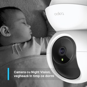 Camera IP Wireless interior TP-LINK TC71, 2K 1296p, IR, Night Vision, Alb Camera IP Wireless interior TP-LINK TC71, 2K 1296p, IR, Night Vision, Alb